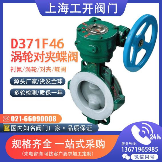 蝶閥 襯氟渦輪對(duì)夾蝶閥